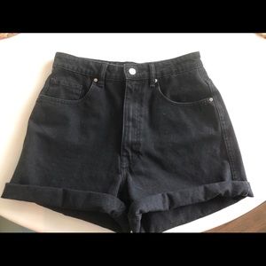 Zara Black denim shorts
